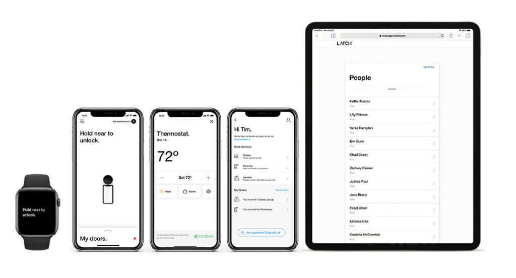 For both residents and property managers, our single software system allows them to monitor and manage all their devices, from locks to lights to leak detectors.