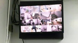 DVR CCTV screen wall mounted