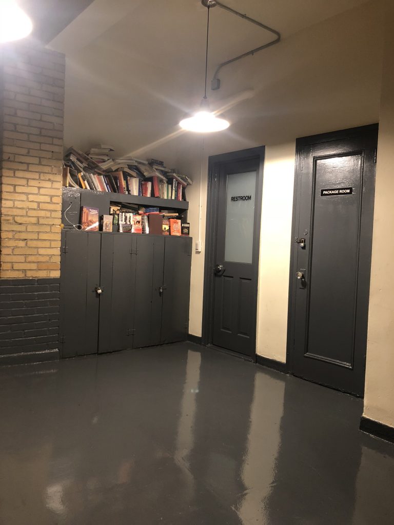 Interior office door and hallway